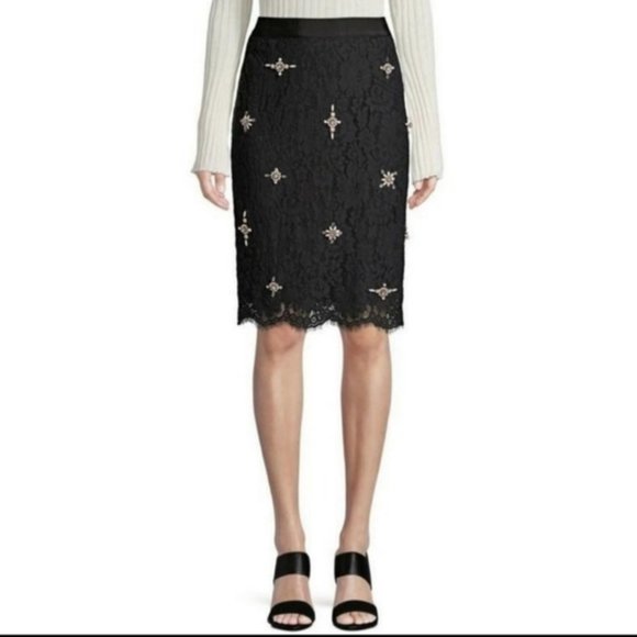 Joie Dresses & Skirts - Joie Ortally Lace Bead Caviar Pencil Skirt $298 2